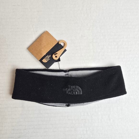The North Face Kids Glacier Reversible Fleece Headband Size Med Black Meld Gray - Picture 1 of 3